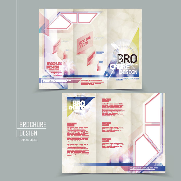现代三折宣传册设计图片下载
