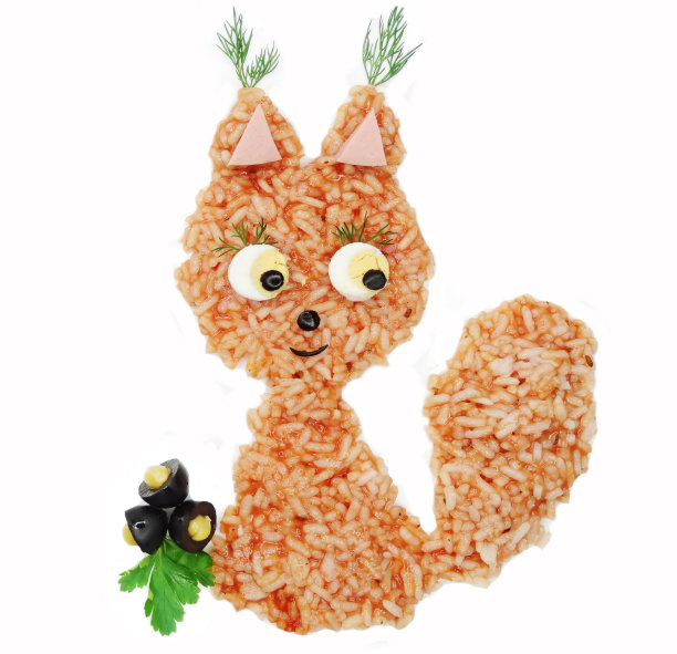 创意蔬菜晚餐松鼠形式图片下载