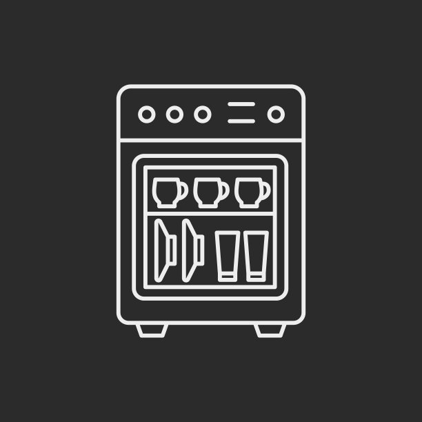 洗碗机线条图标图片下载