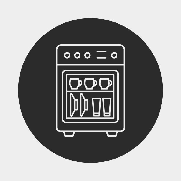 洗碗机线条图标图片下载