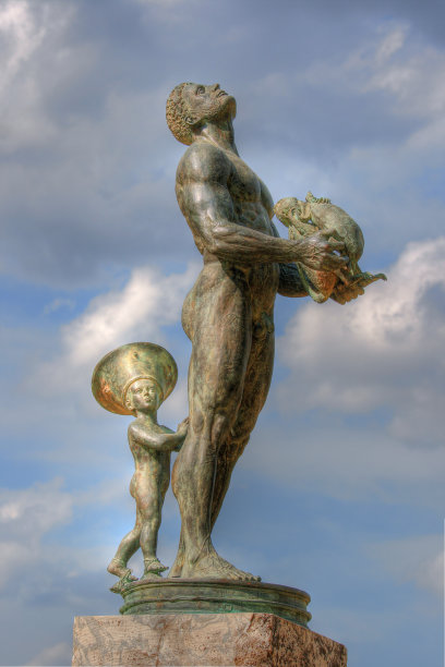 波波利花园的雕像图片下载