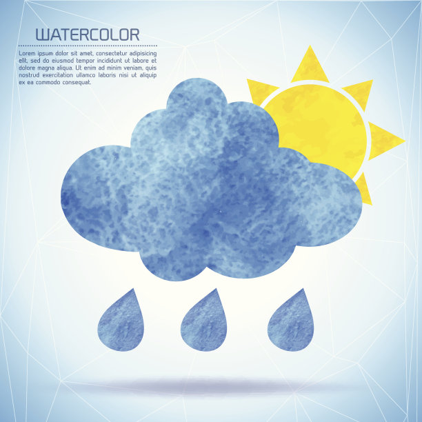 水彩的天气背景图片下载
