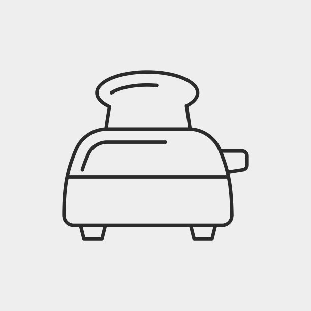烤面包机线性图标图片下载