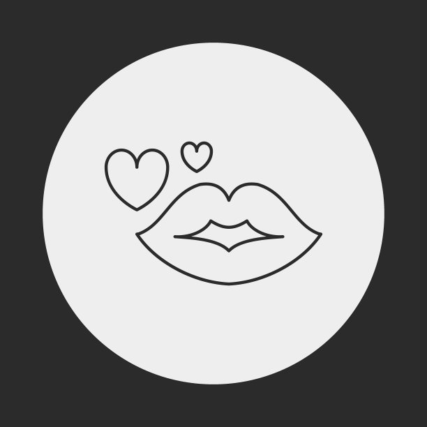 唇线图标图片下载