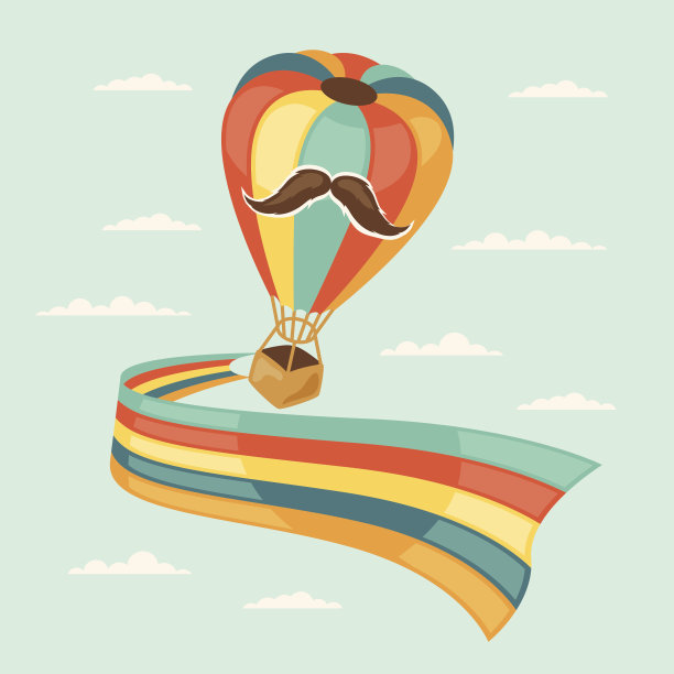 用时髦的气球设计。图片下载