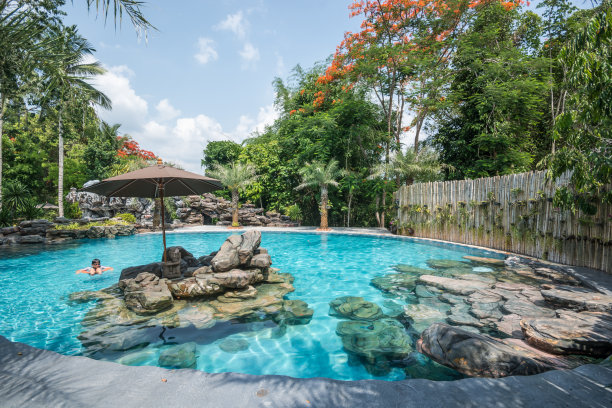 男孩在游泳池图片下载