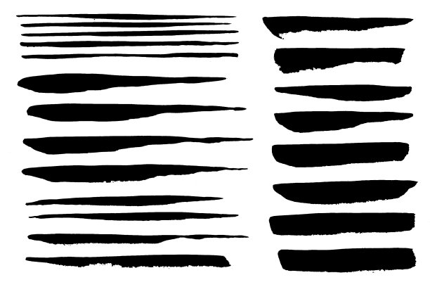 设计元素。矢量笔触设置图片下载