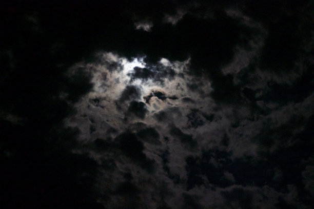 乌云中的满月图片下载