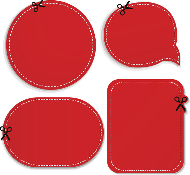 红色宣传券套装图片下载