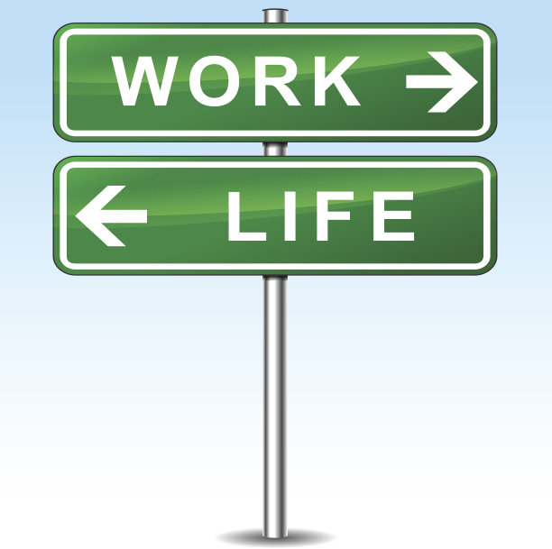 工作和生活方向标志图片下载