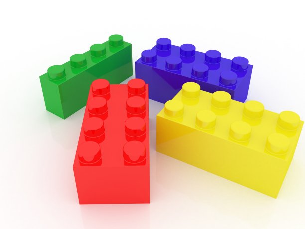 彩色砖块图片下载