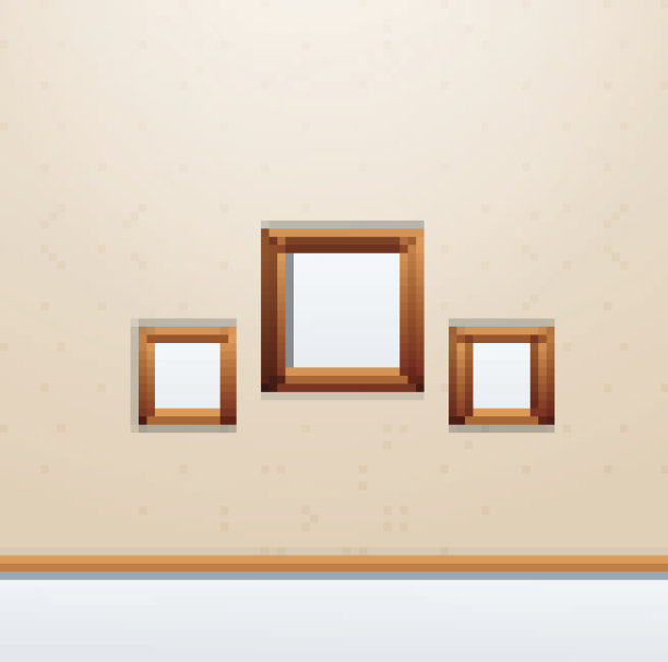 框架在墙壁上图片下载