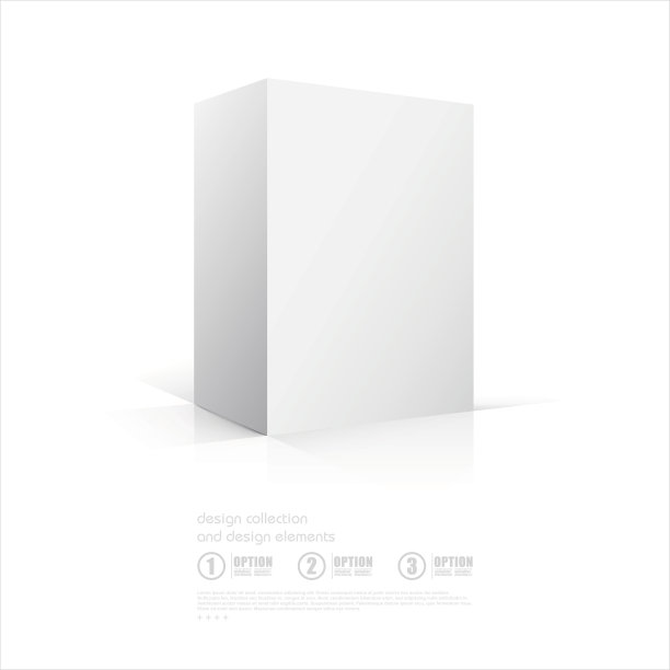 三维立方体平行四边形模型。盒子在白色背景与反射光图片下载