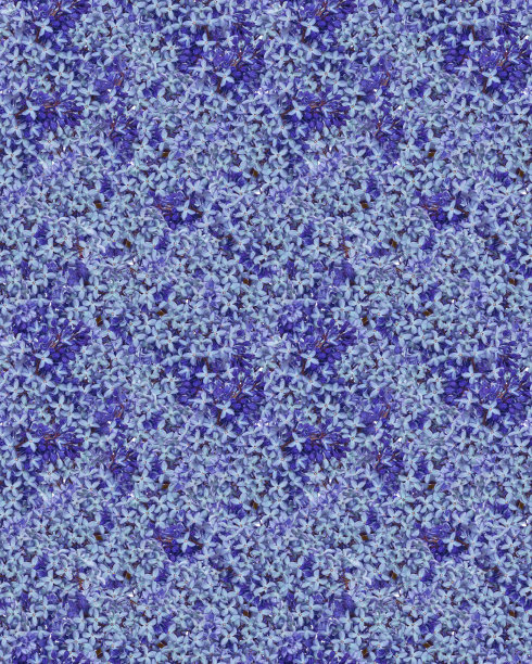 蓝色丁香花无缝背景图片下载