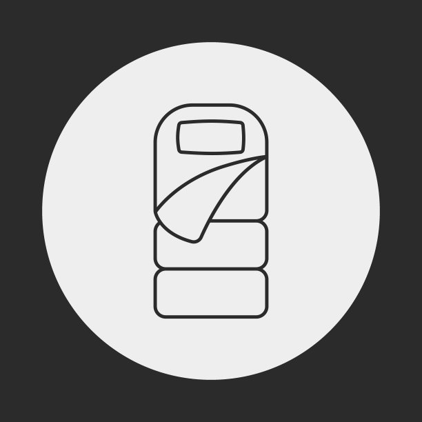 睡袋线性图标图片下载