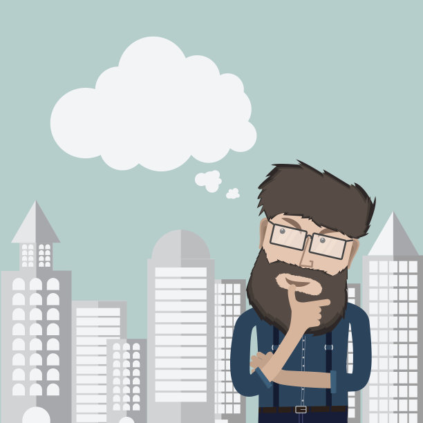 潮人的人思考图片下载