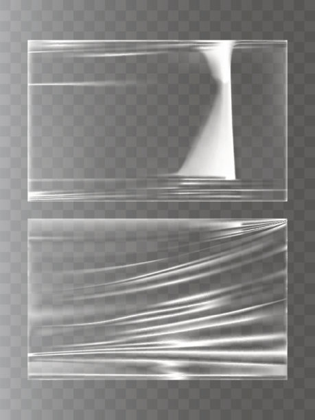 矢量插图的塑料包装拉伸电影在一个现实的风格素材图片