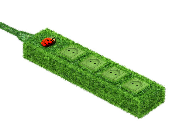 绿色电源插座图片下载