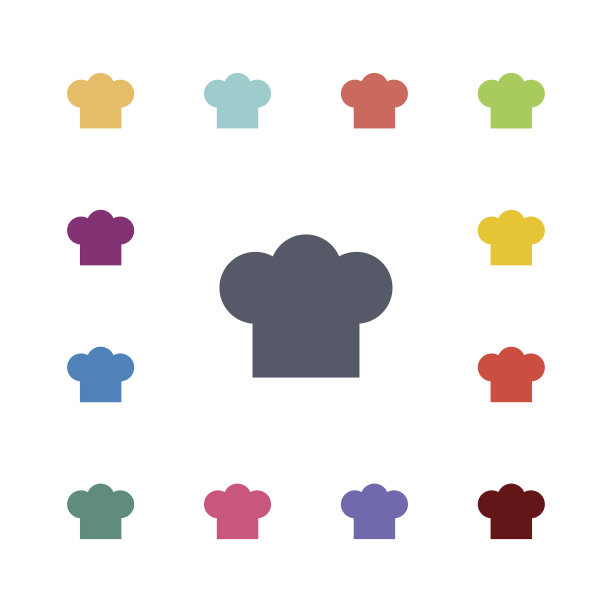 厨师帽平图标设置图片下载
