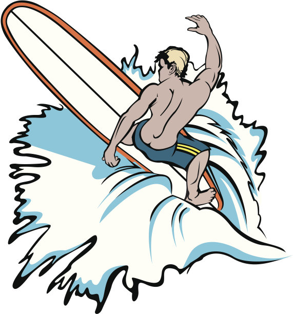 人在波浪上冲浪图片下载