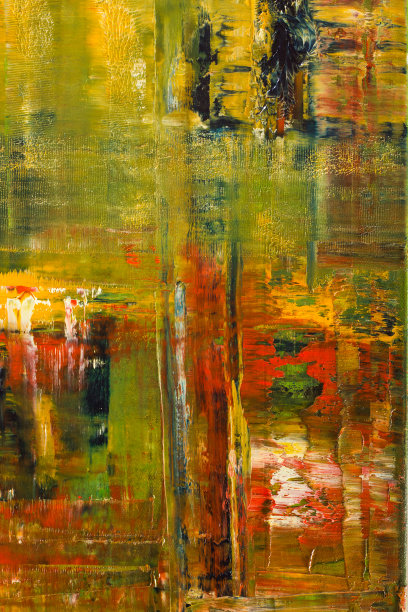 抽象油画。油画在调色板上作画。彩色的背景。图片下载