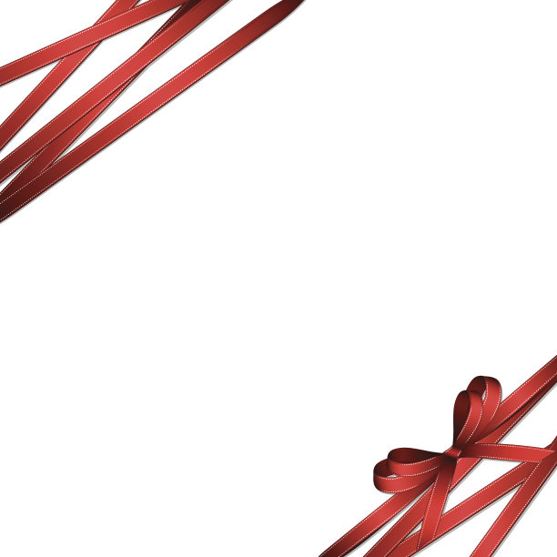 红丝带和蝴蝶结背景图片下载