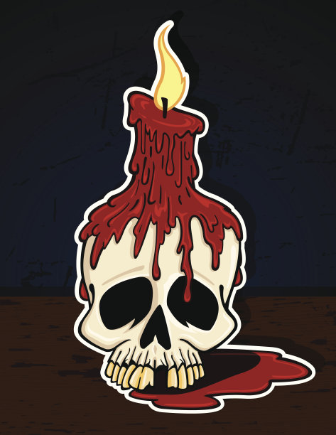 蜡烛骷髅图片下载