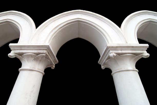 白色拱门图片下载