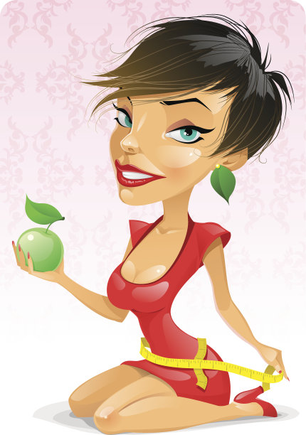 与苹果的女孩图片下载