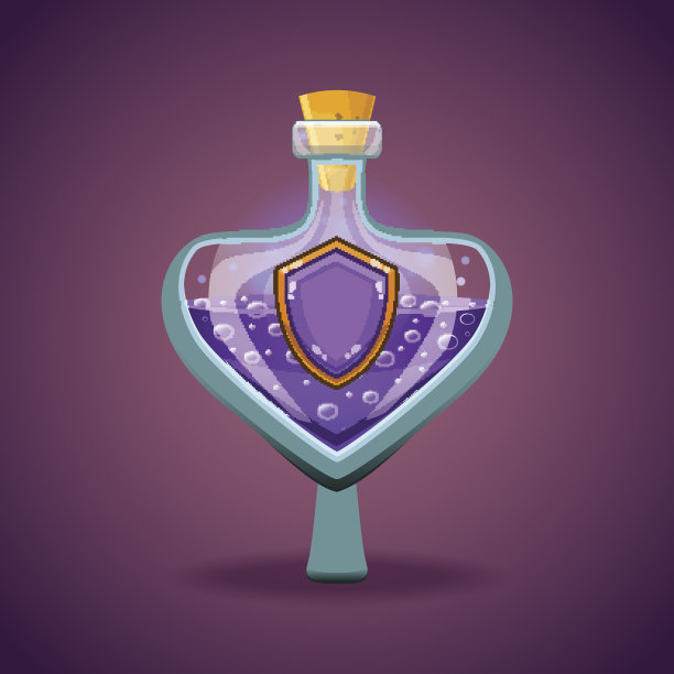 带盾牌的魔法药水图片下载