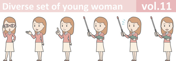 青年女子系列，EPS10 vol.11图片下载