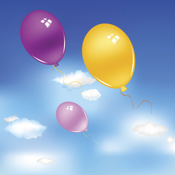 气球在天空图片下载