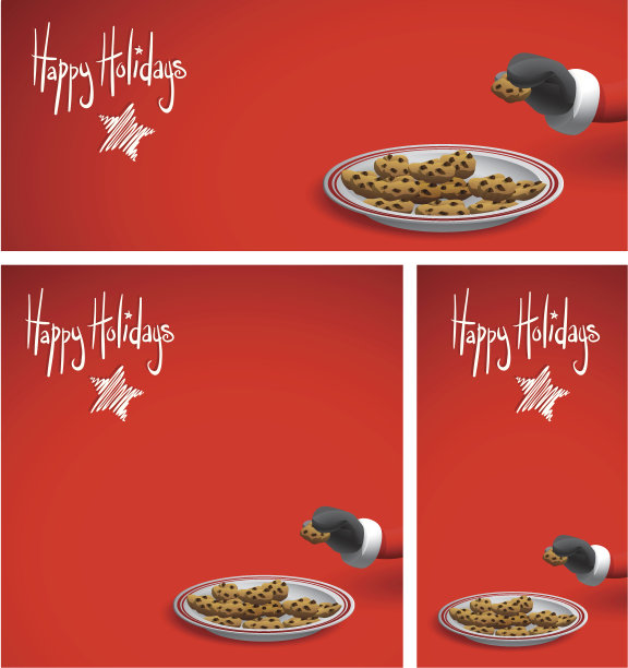 圣诞老人伸手要饼干图片下载