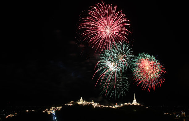 大烟花在夜空图片下载