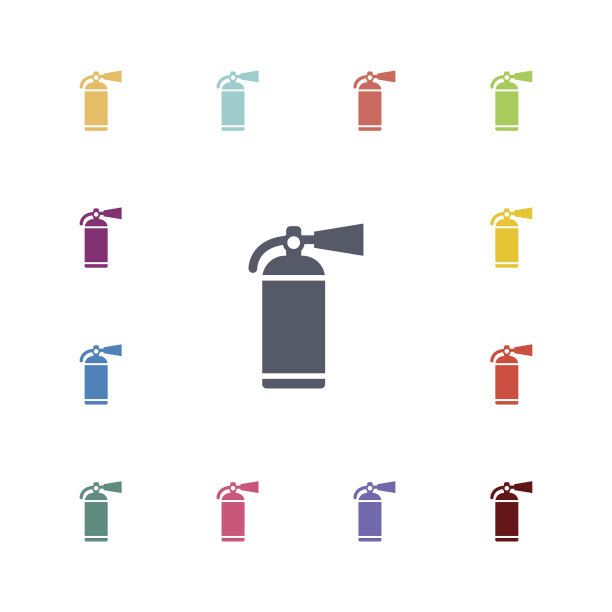 灭火器平面图标设置图片下载