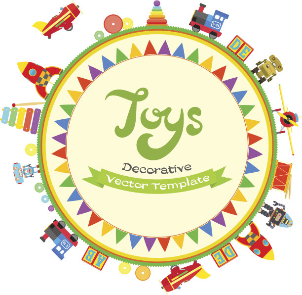 矢量装饰设计制作的玩具图片下载