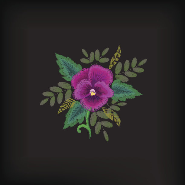 三色堇的枕头图片下载