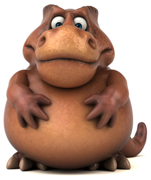 有趣的Trex - 3D插图图片下载