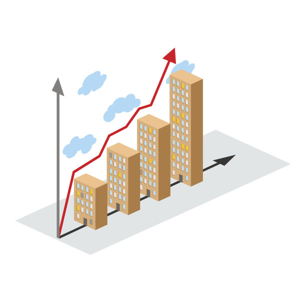 图形结构的增长。城市的建筑，和增长。图片下载