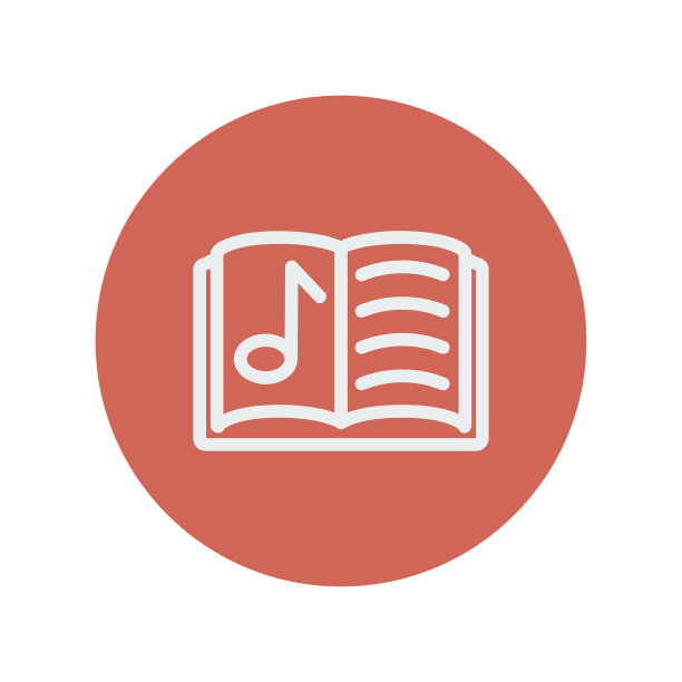 音乐书细线图标图片下载