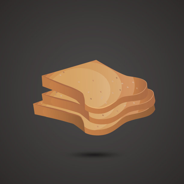 吐司图标隔离在中性背景。矢量艺术。图片下载