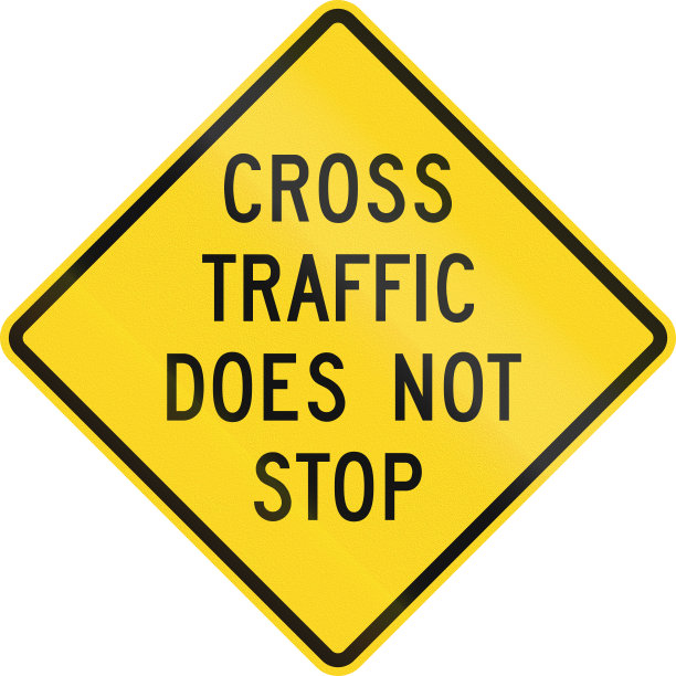 在加拿大，交叉交通不会停止图片下载