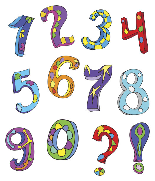 ABC数字涂鸦类型图片下载