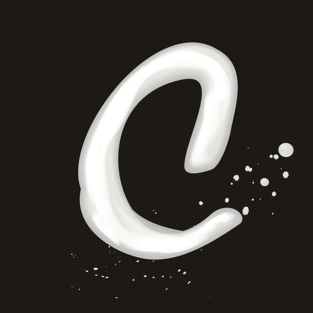 3d牛奶字母C图片下载