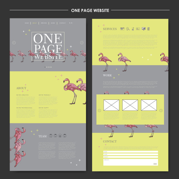 创意一页网站设计模板图片下载