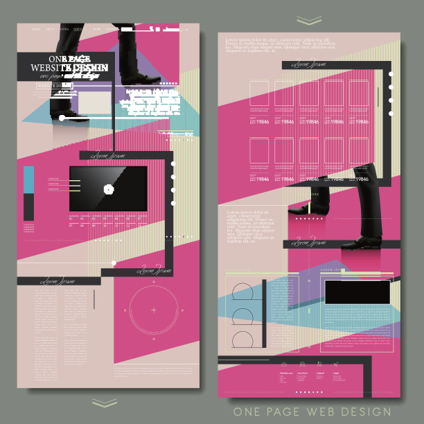 吸引人的一页网页设计模板图片下载