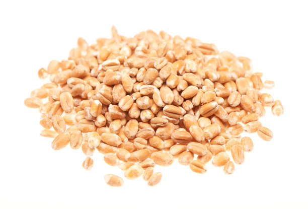 白色背景上孤立的燕麦堆图片下载