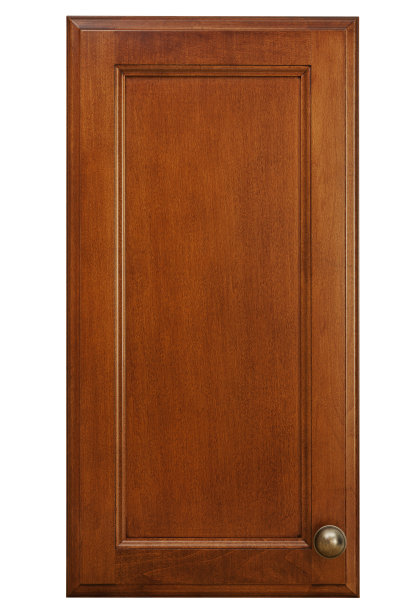 孤立图片的樱桃木厨房橱柜门图片下载