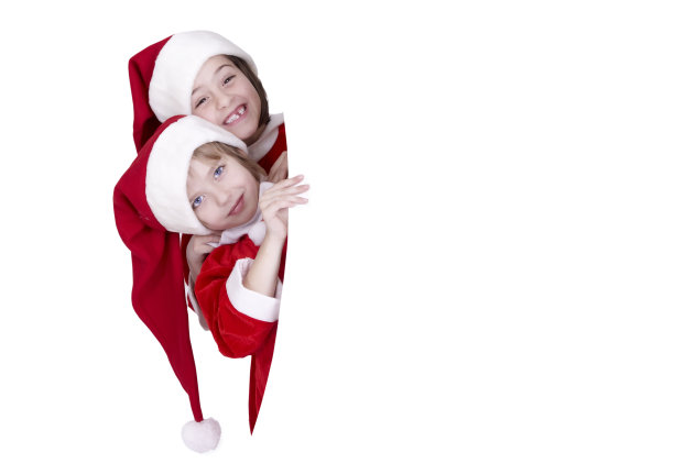 两个小女孩举着横幅图片下载