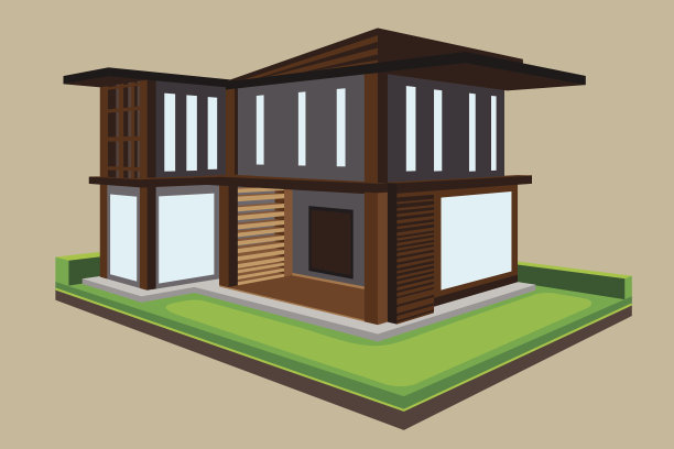 向量:现代住宅设计图片下载